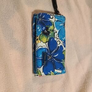 Floral Blue and Green Phone Wallet Donna Sharp